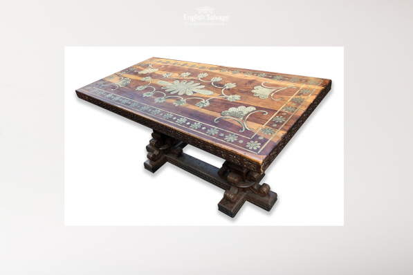 Persian Style Hand Carved Inlay Top Tables