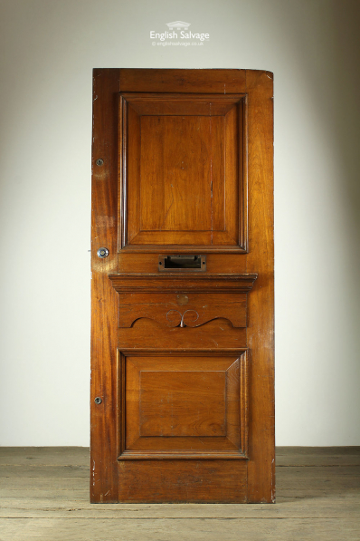 (Set81) 2 Panel Mahogany Door