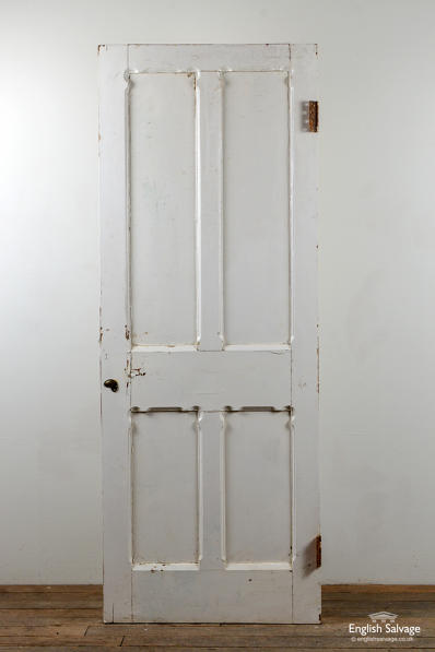 (SetG2) Old four carved panel pine door