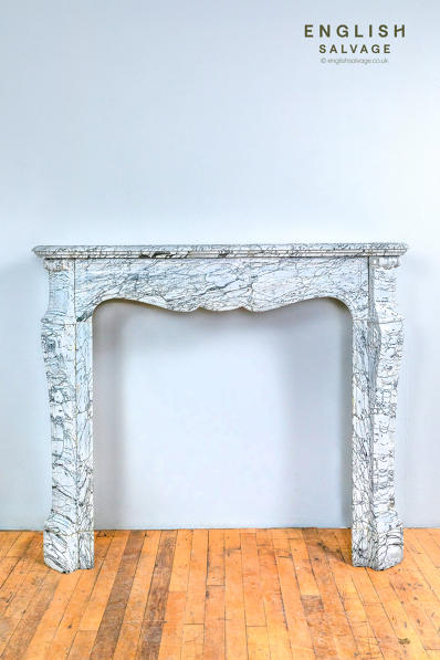 19th C Pompadour grey fleuri marble surround