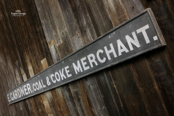 Vintage E. Gardner Coal & Coke Merchant Sign