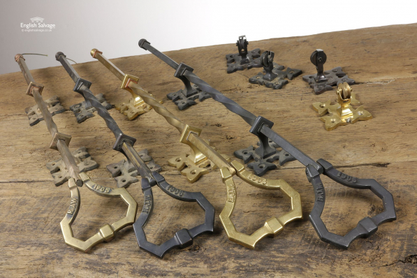 Gothic R J W 1905 Solid Brass Bell Pulls