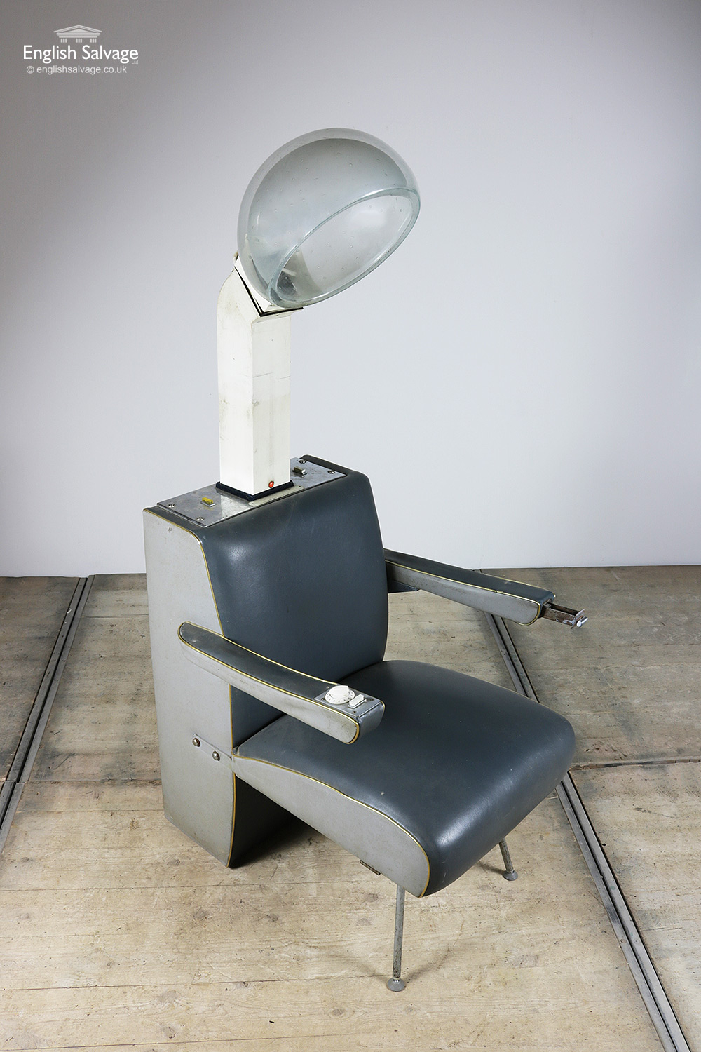 Vintage Silver Jet Hair Salon Dryer Chair