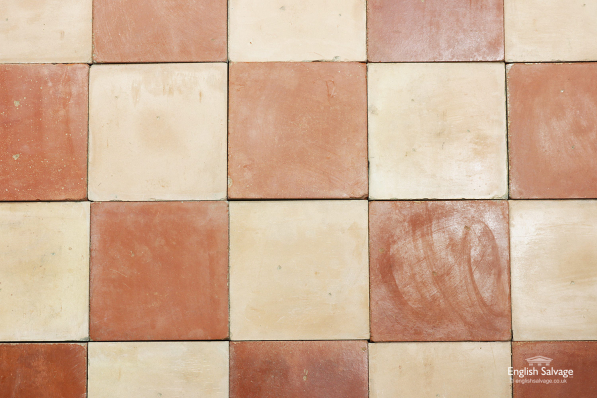 Traditional Red and Buff Square Quarry Tiles