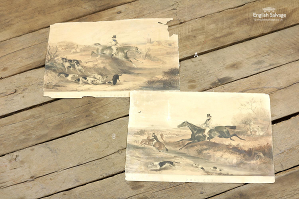 Antique Pollard Hunting Colour Prints