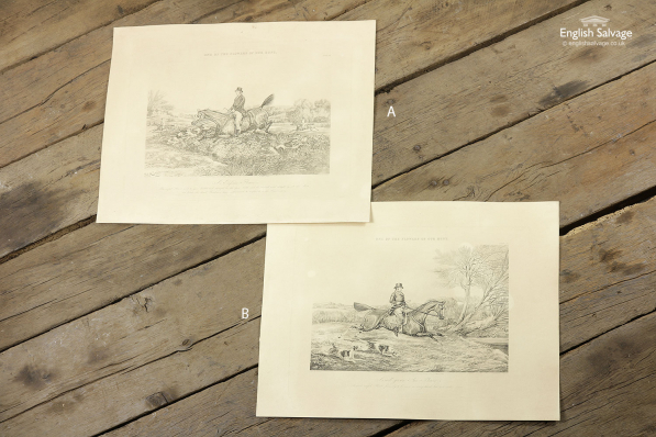 Antique Rudolph Ackermann 1851 Hunting Prints