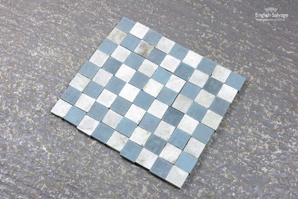 Tiny White and Blue Square Tiles