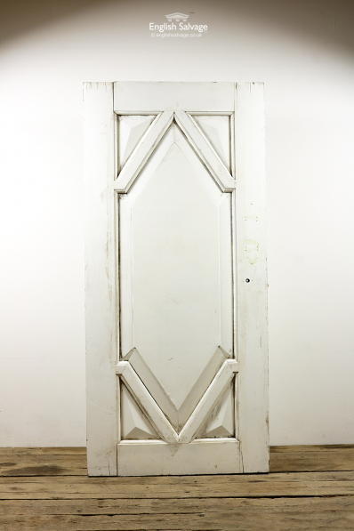 Unusual Old White Painted Door