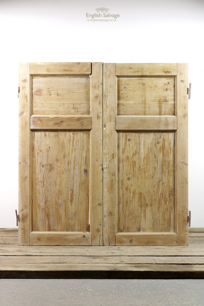 Pair of Reclaimed Pine Cupboard Doors