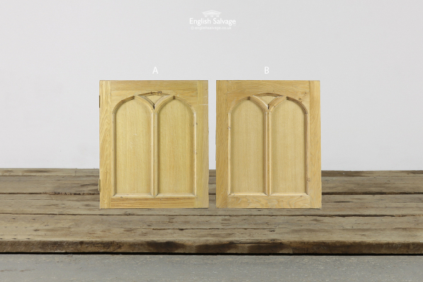 Solid Oak Gothic Detail Cupboard Doors