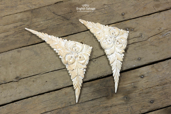 Pair of Pretty Italian Carved Pine Spandrels