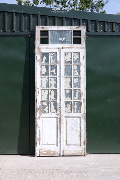 (Set53) Old Multi Panel Double Doors Fanlight