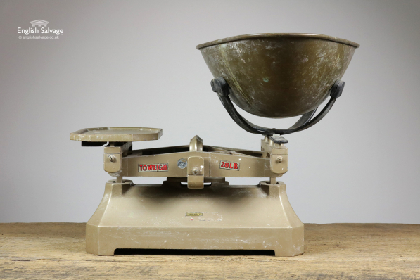 Vintage CW Brecknell Ltd Brass Weighing Scale
