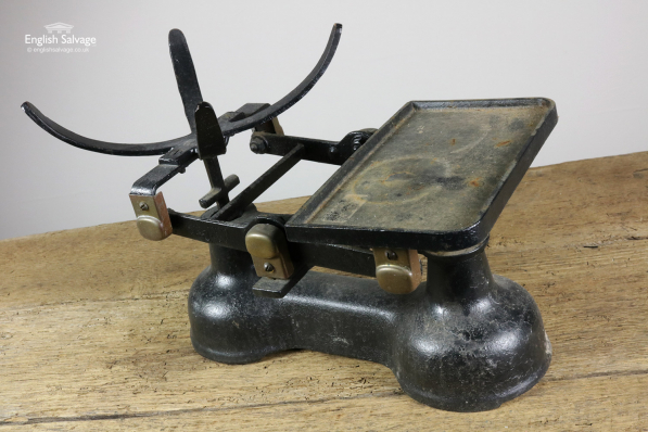 Reclaimed cast black & gold weighing scales