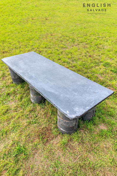 A massive salvaged slate slab