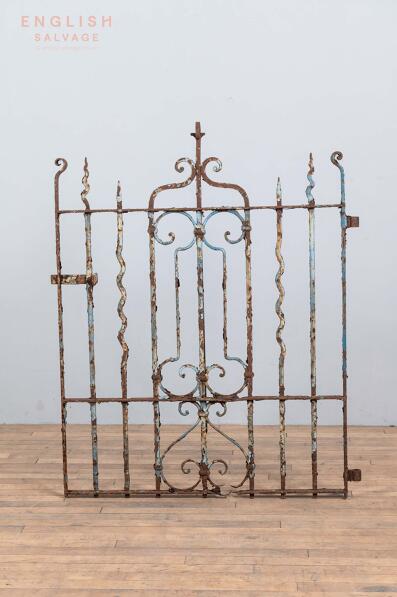 An old wrought iron garden gate