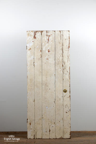 Antique beaded plank elm door