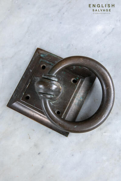Antique brass door handle