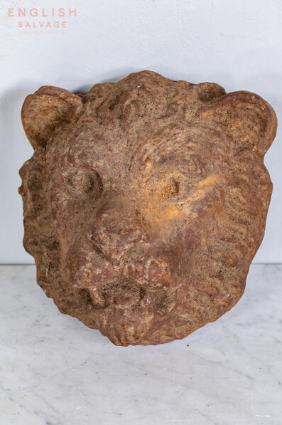 Antique cast iron lion face