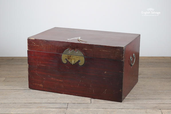 Antique Chinese hardwood trunk / chest