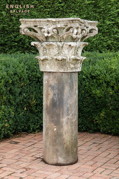 Antique fine limestone capital 