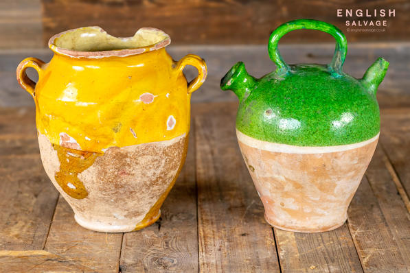 Antique French confit jars