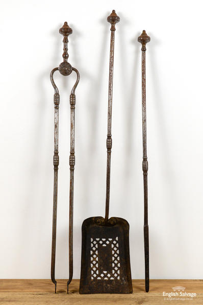 Antique Georgian fire tool set