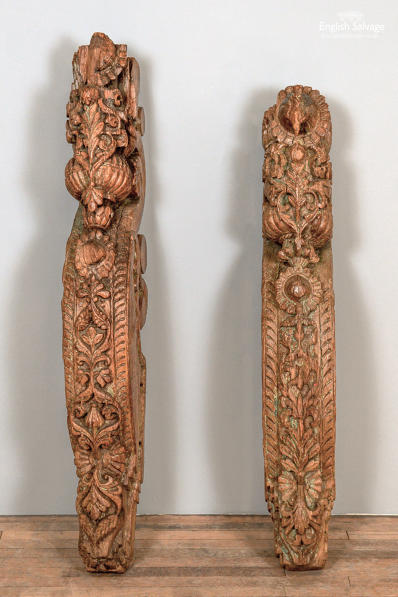 Antique hand carved teak corbels 