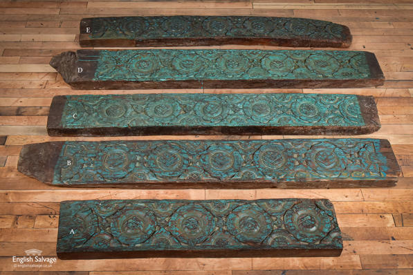 Antique hand-carved teak panels