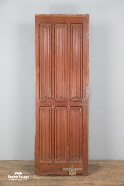 Antique linenfold pitch pine door or panel