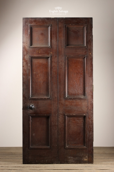 Antique Oak Six Panel Moulded Wide Door