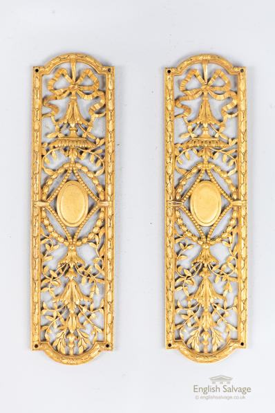 Antique ormolu decorative door finger plates