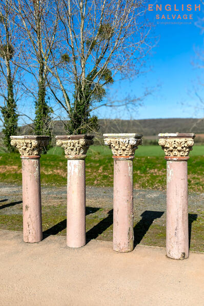 Antique ornate stone column