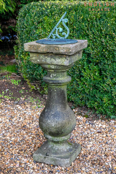 Antique stone baluster sundial