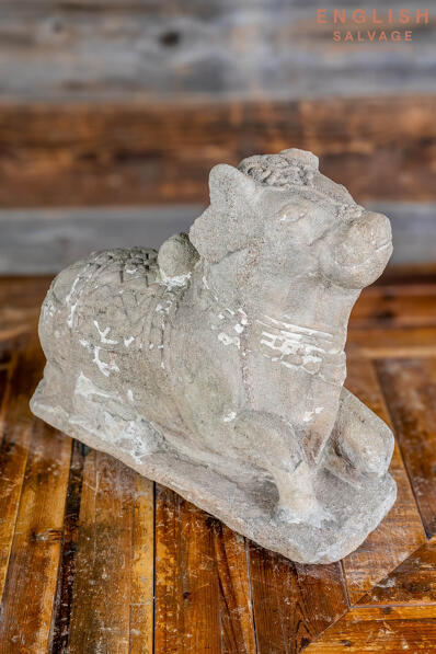 Antique stone Nandi bull from India