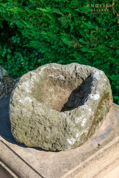 Antique stone trough possibly holy stoup