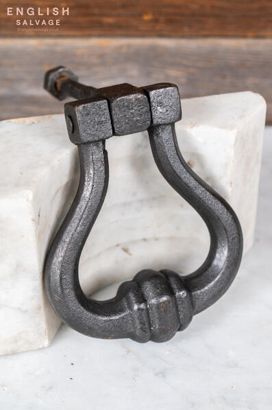 Antique wrought iron ring knocker