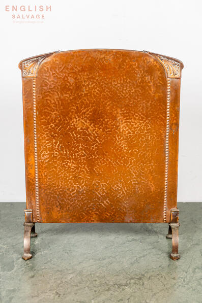 Arts and Crafts copper fire screen