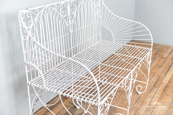 Attractive gothic style wirework bench