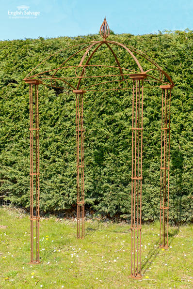 Attractive metal square garden arbour