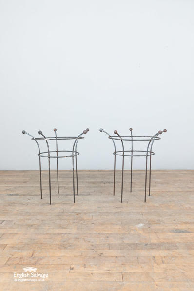 Blacksmith made perennial support baskets