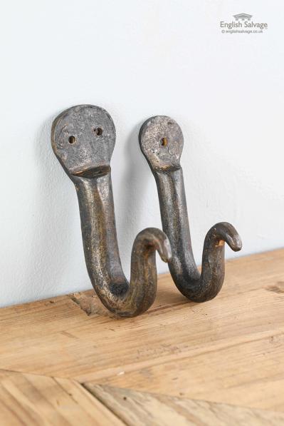 Blacksmith-made wrought iron hooks