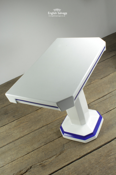 Blue edged porcelain display table / stand 