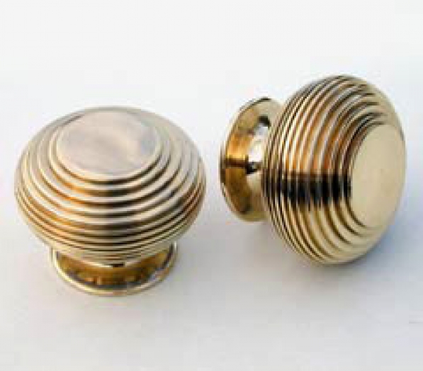 Brass and Nickel Beehive Cupboard Knobs