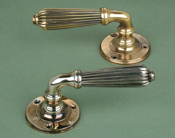 Brass and Nickel Regency door handles