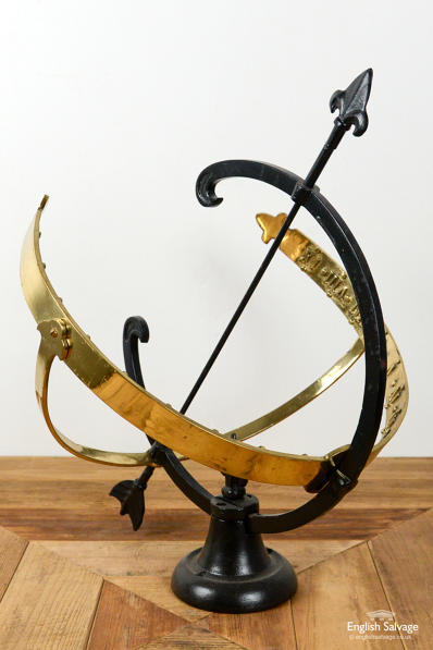 Brass and steel armillary top