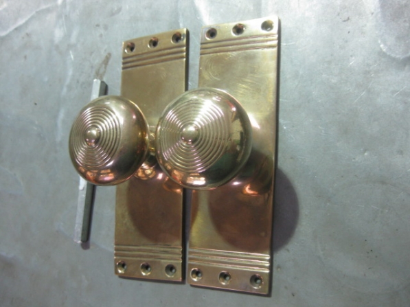 Brass Door Knobs with Back Plates