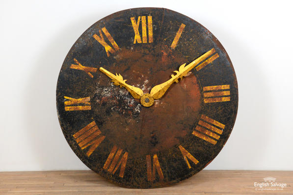 C19th huge French tower clock face 