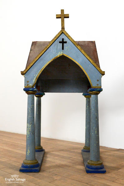 C19th painted pine tabernacle