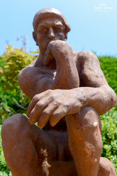 Cast iron interpretation of The Thinker